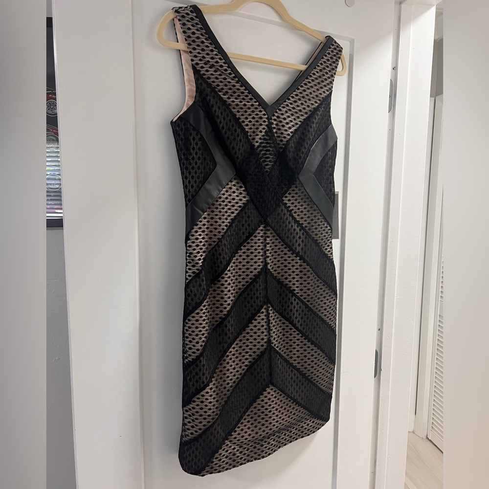 NWT phoebe by Kay Ugner dress. Lace with leather